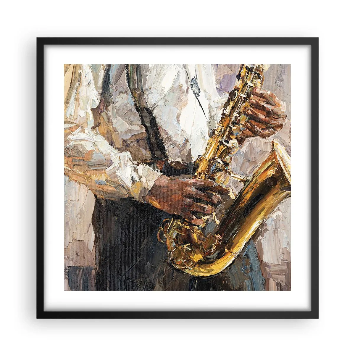 Plakat w czarnej ramie - Czas na solo - 50x50 cm