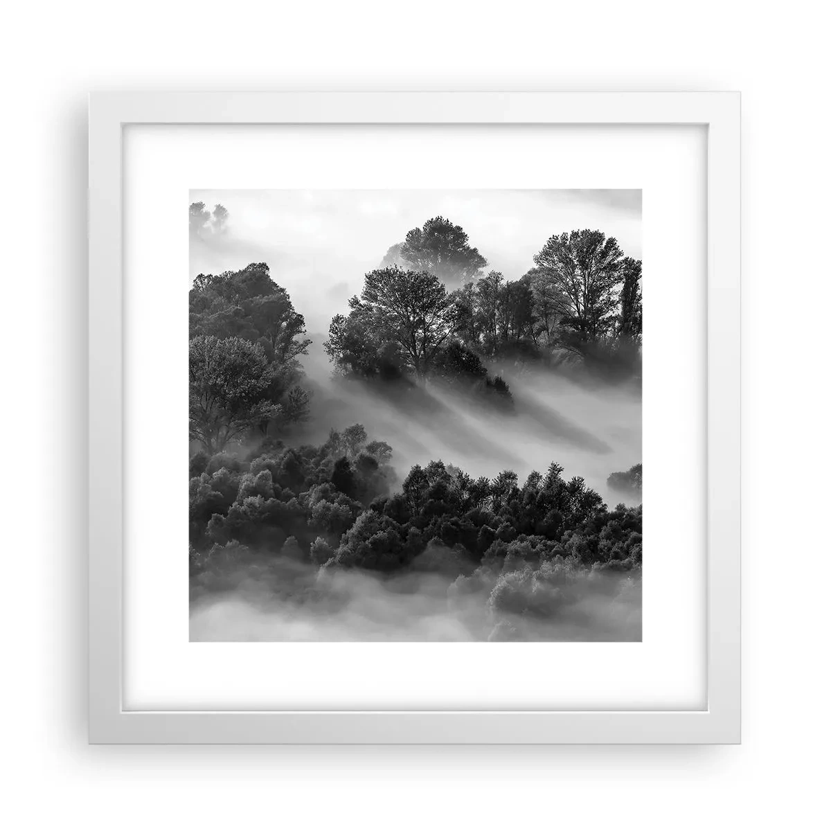 Plakat w białej ramie - Wstający ze snu - 30x30 cm