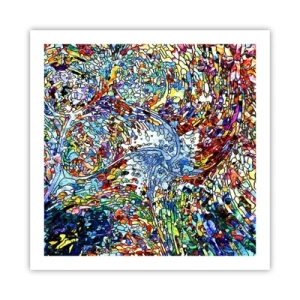 Plakat - Witraż kroplisty - 60x60 cm