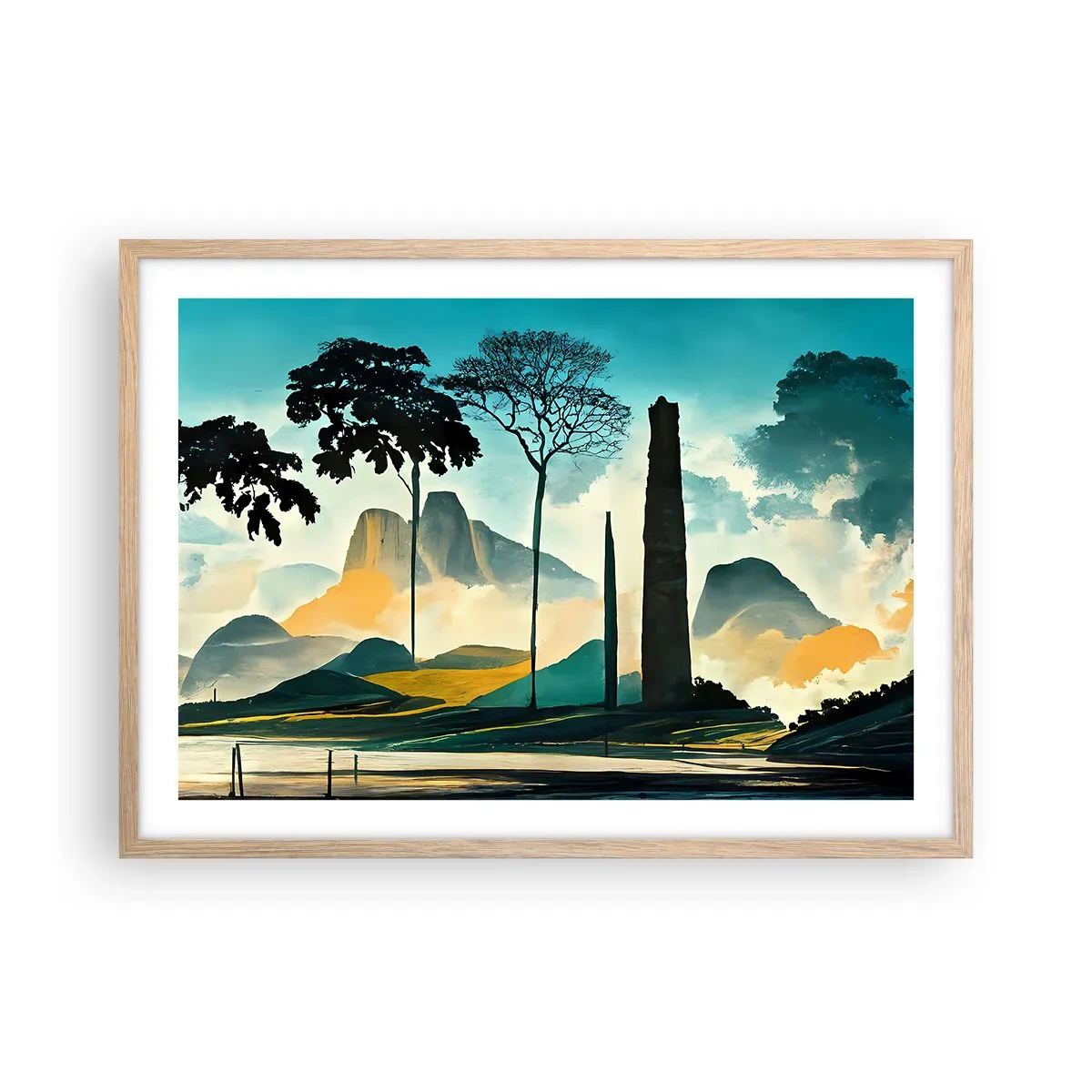 Plakat w ramie jasny dąb - Wciąż wyżej i wyżej - 70x50 cm