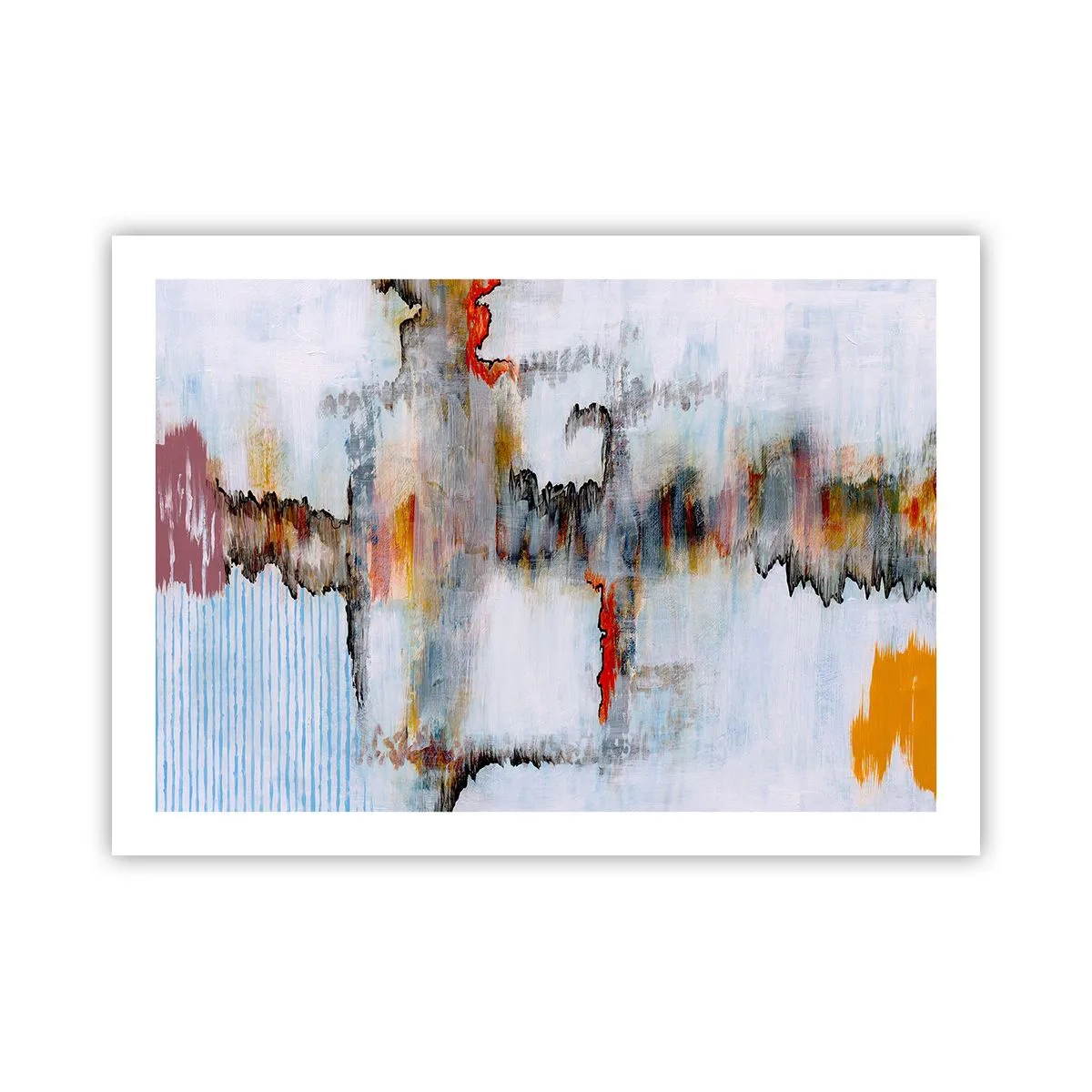 Plakat - Patykiem na wodzie - 70x50 cm