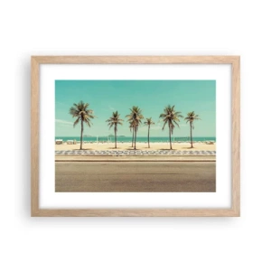 Plakat w ramie jasny dąb - Na straży plaży - 40x30 cm