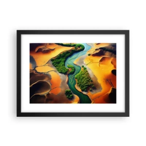 Plakat w czarnej ramie - Życiodajna rzeka - 40x30 cm