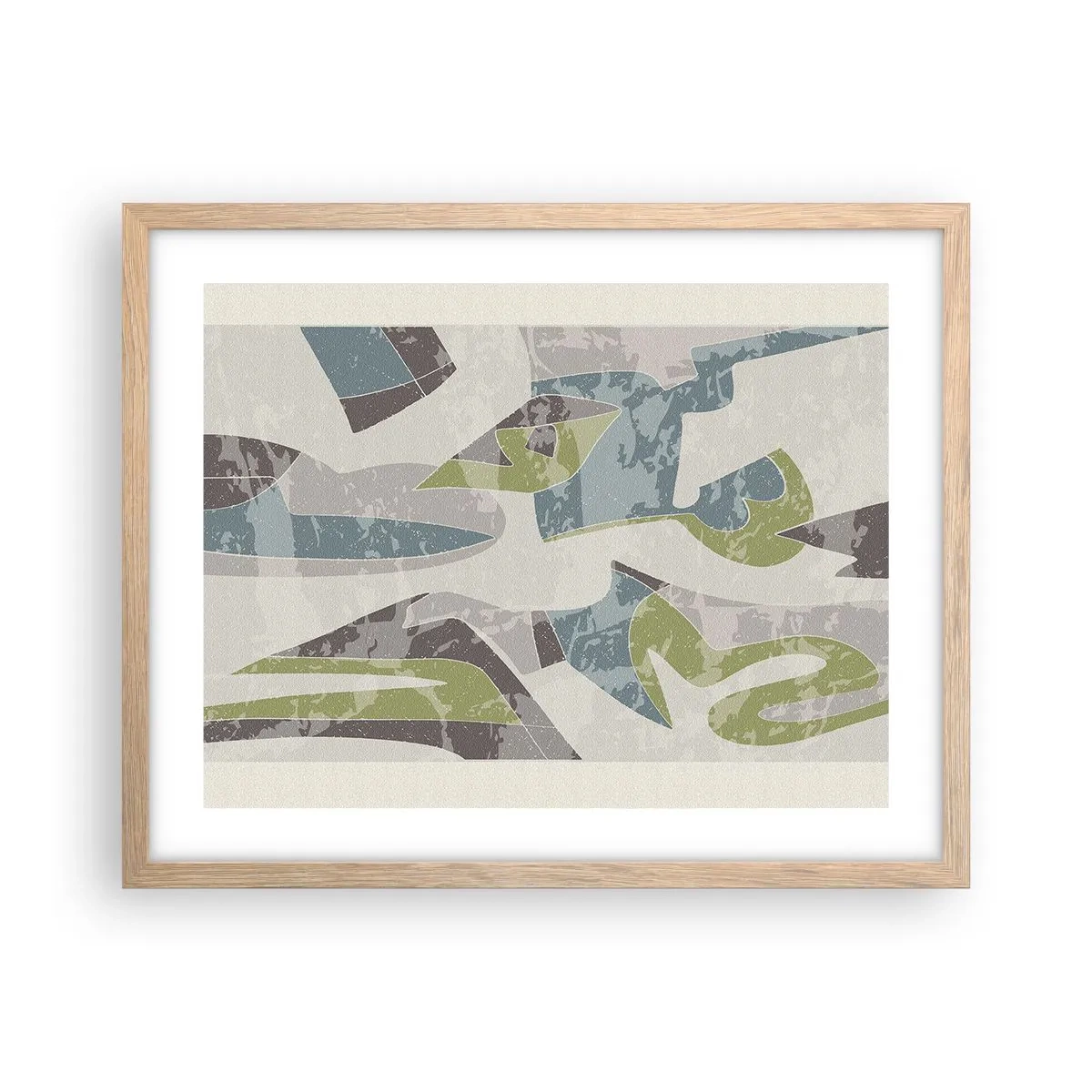 Plakat w ramie jasny dąb - Kompozycja za szybą - 50x40 cm