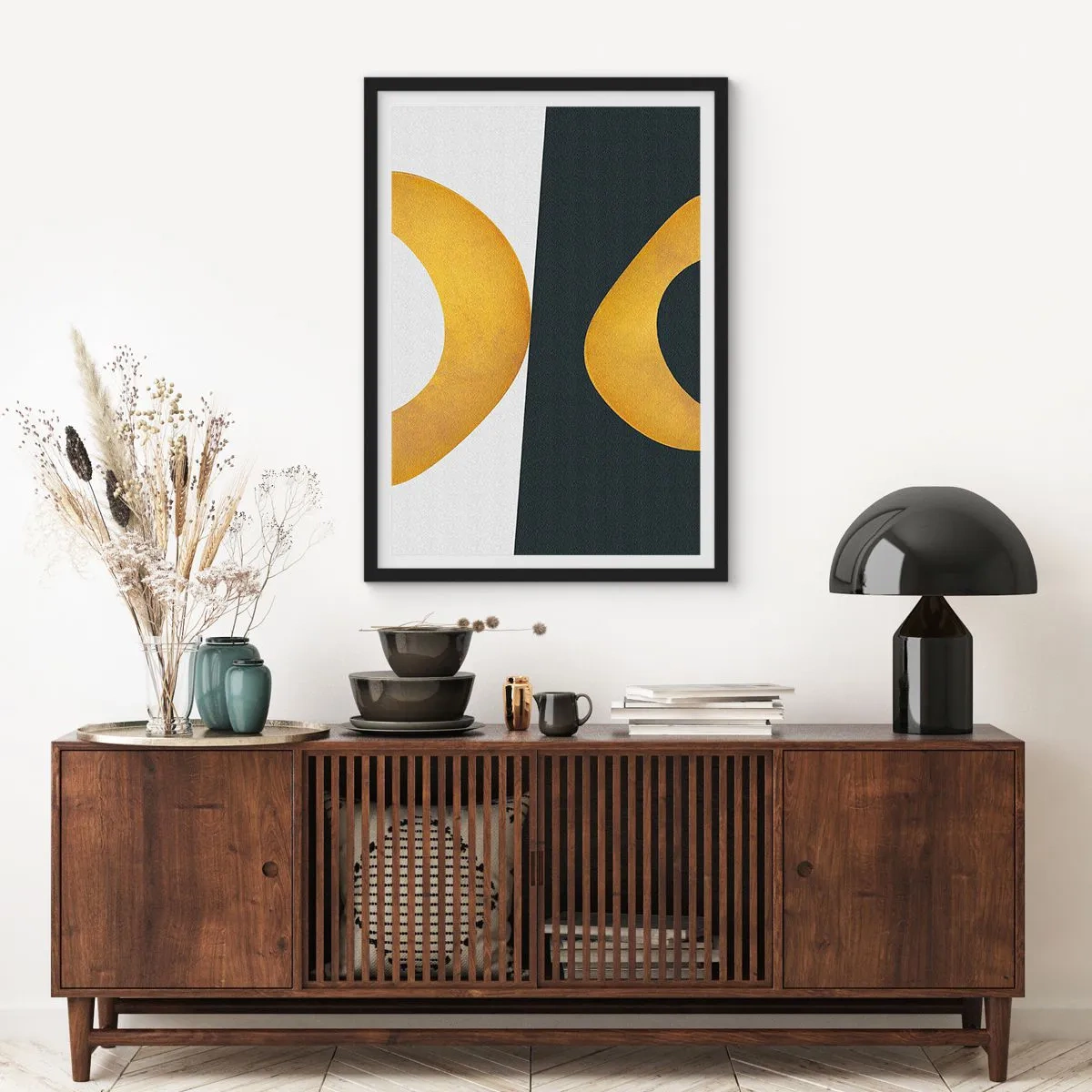 Plakat w czarnej ramie - Po pierwsze: złoto - 30x40 cm