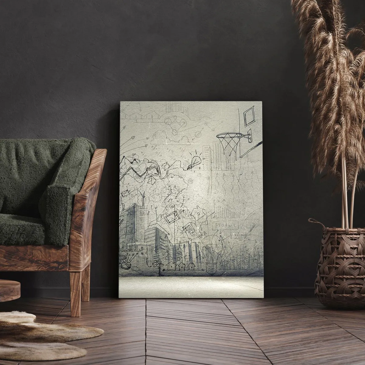 Obraz na płótnie - Moje wspaniałe miejskie życie - 55x100 cm