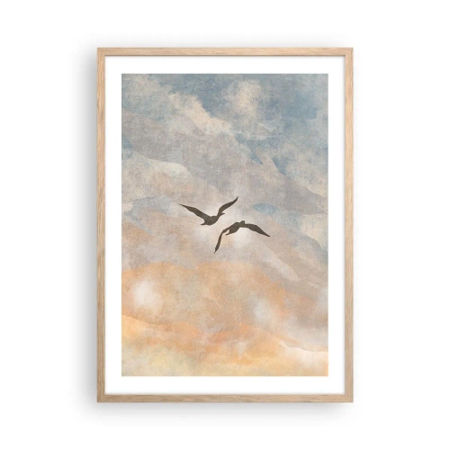 Plakat w ramie jasny dąb - Podniebny taniec - 50x70 cm