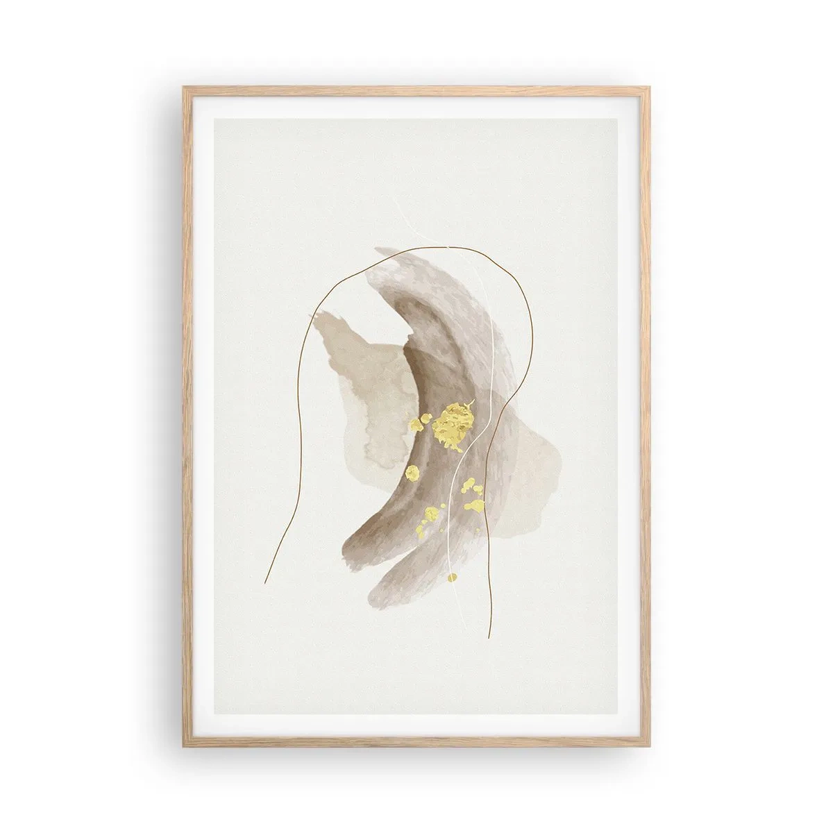 Plakat w ramie jasny dąb - Napotkane w przestrzeni - 70x100 cm
