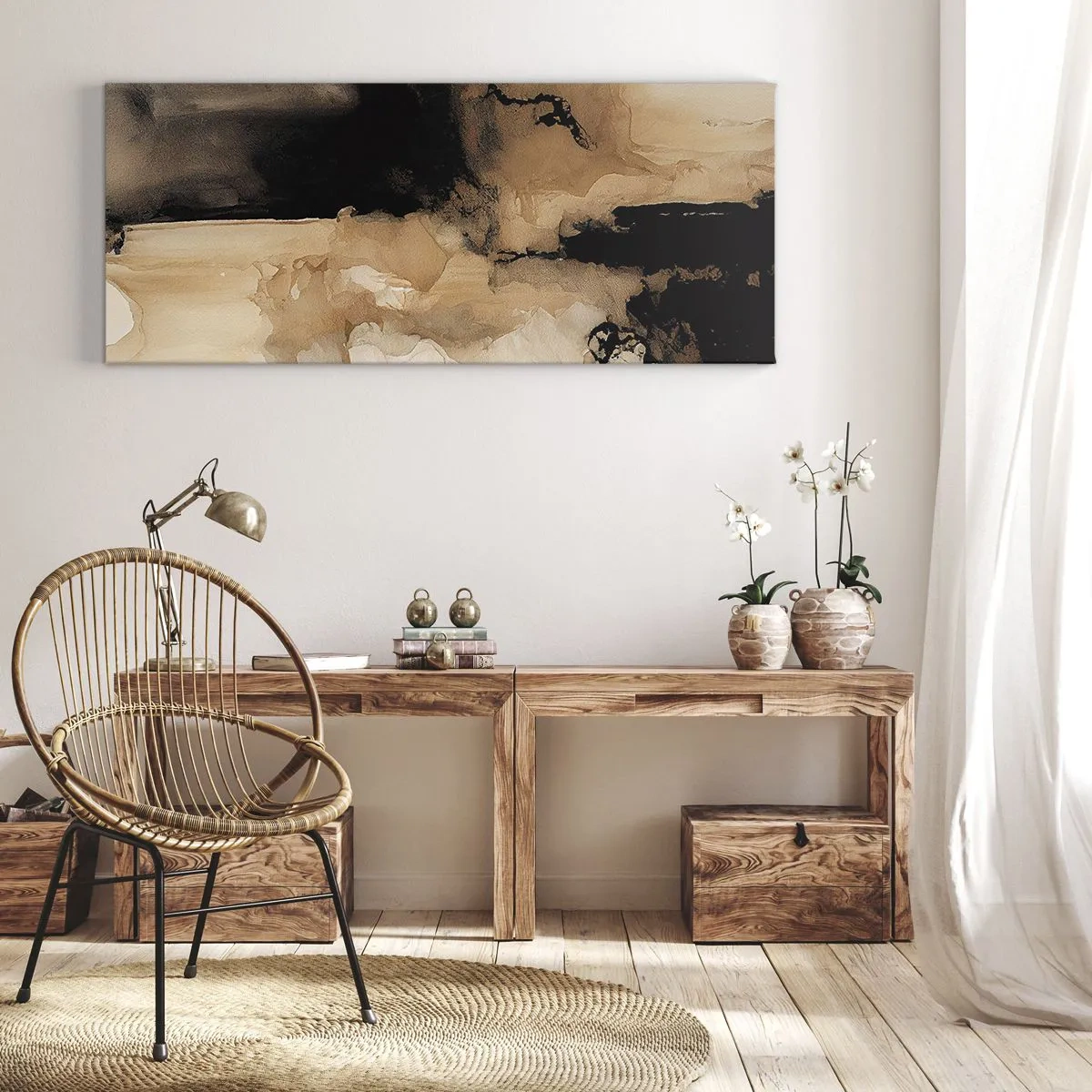 Obraz na płótnie - Abstrakcja intrygująca - 100x40 cm