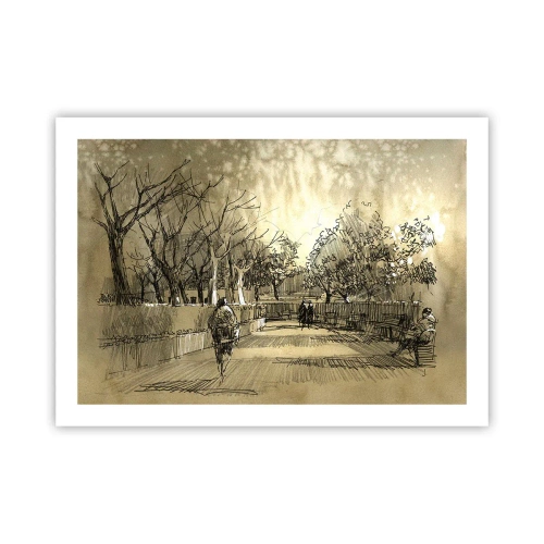 Plakat - Piórkiem zatrzymana chwila - 70x50 cm