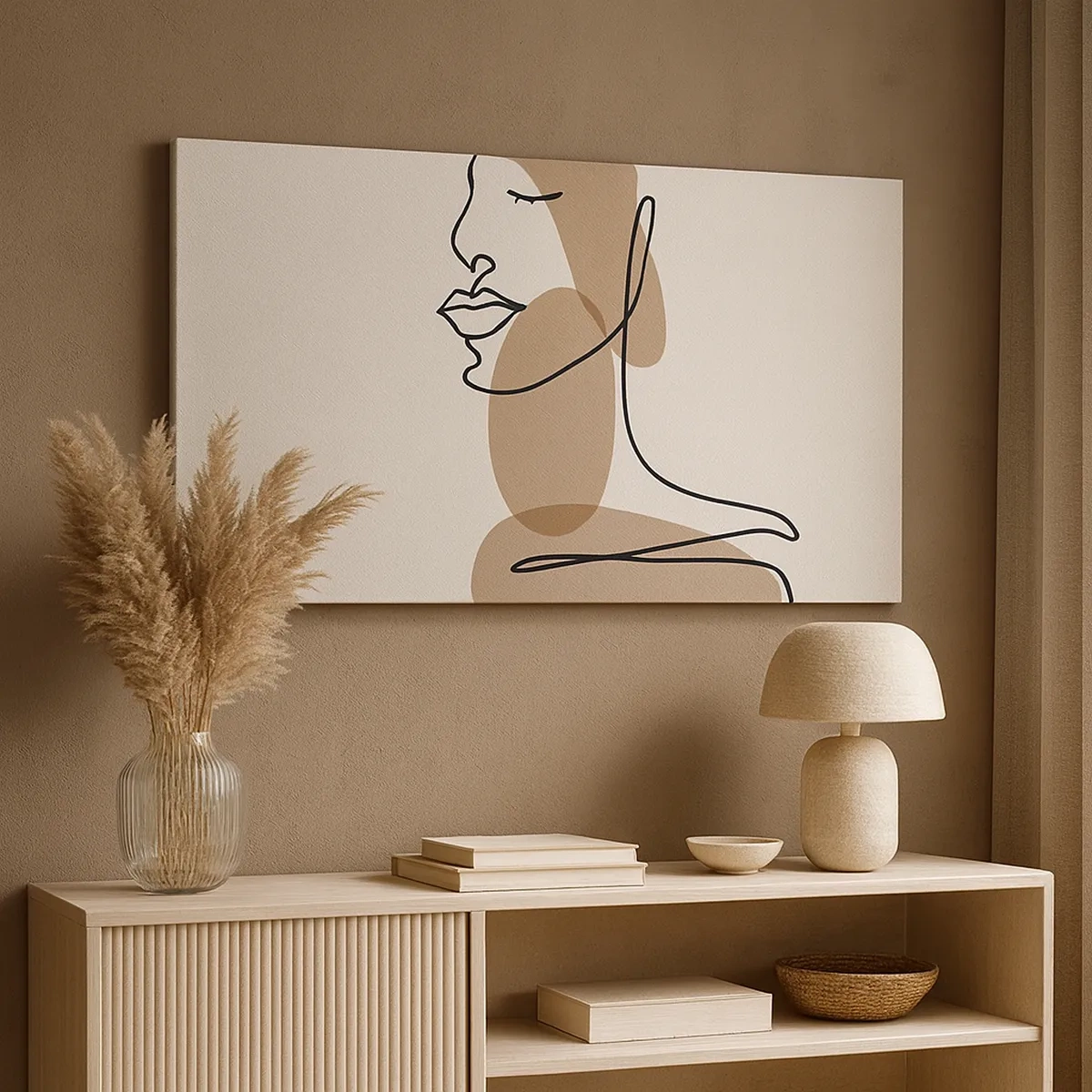 Obraz na płótnie - Zasłuchana w siebie - 30x30 cm