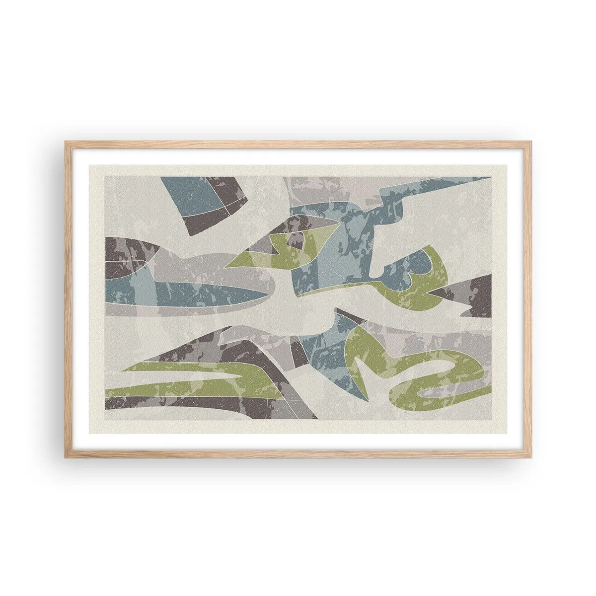 Plakat w ramie jasny dąb - Kompozycja za szybą - 91x61 cm