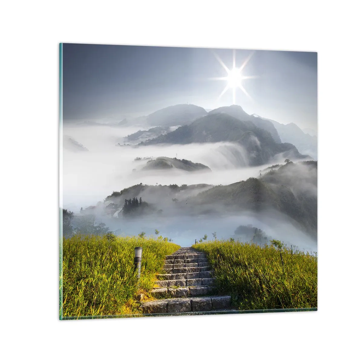 Obraz na szkle - Wciąż w górę ku chmurom - 40x40 cm