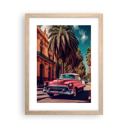 Plakat w ramie jasny dąb - Wciąż jeszcze w Hawanie - 30x40 cm