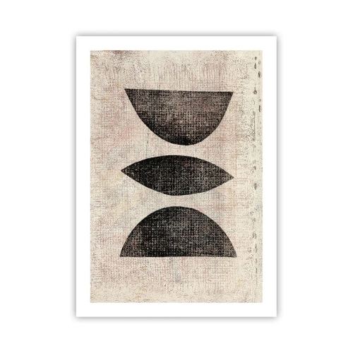 Plakat - Geometryczna abstrakcja w stylu vintage - 50x70cm - Etniczna abstrakcja - Nowoczesna dekoracja ścienna do salonu, kuchni i sypialni ARTTOR