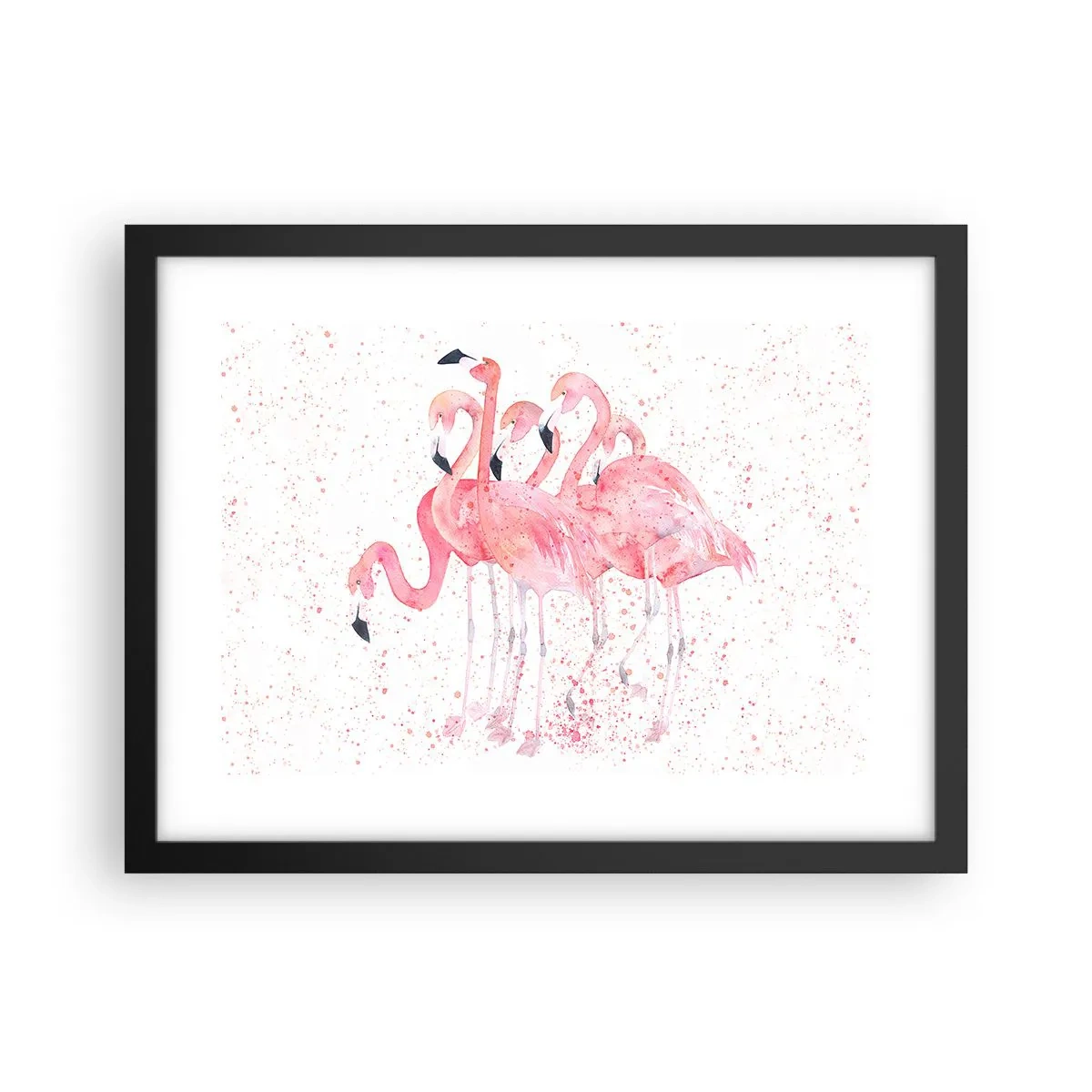 Plakat w czarnej ramie - Różowy ansambl - 40x30 cm