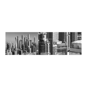 Fototapeta Próbka Samoprzylepna Deluxe Sticker - Miasto nad pustynią - Architektura, Miasto, Dubaj - 100x30 cm