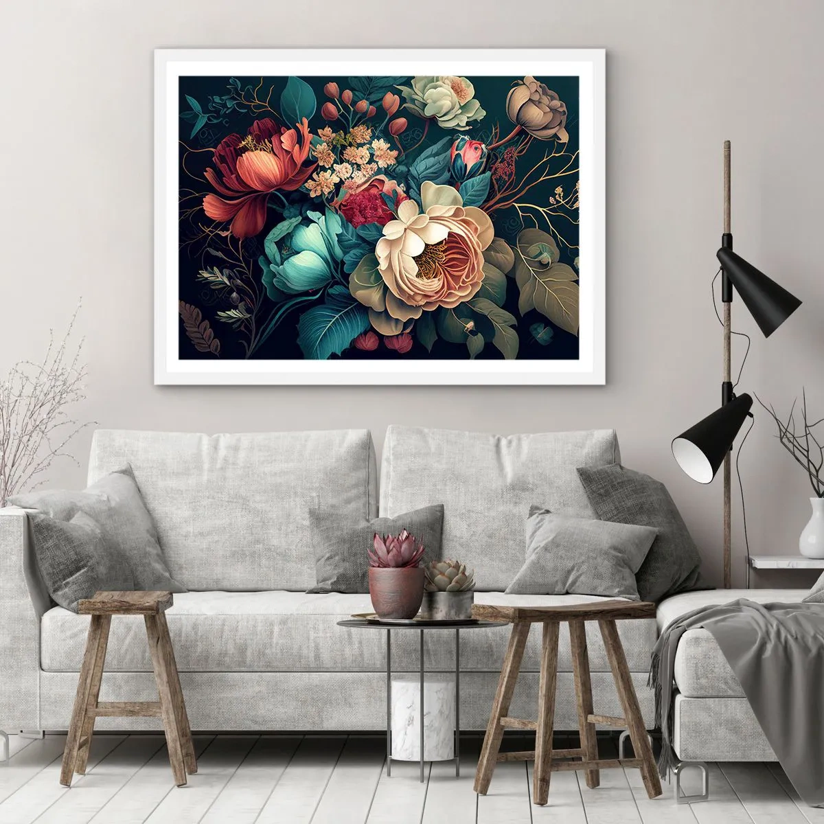 Plakat w białej ramie - XIX-wieczny czar - 70x50 cm