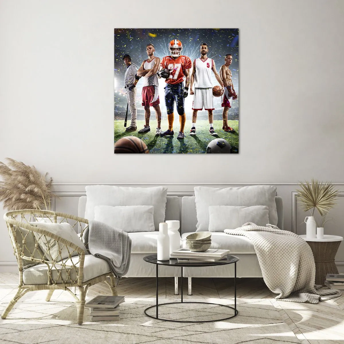 Obraz na szkle - Gladiatorzy boisk - 40x40 cm