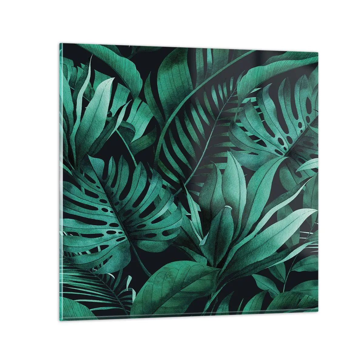 Obraz na szkle - Głębia tropikalnej zieleni - 70x70 cm