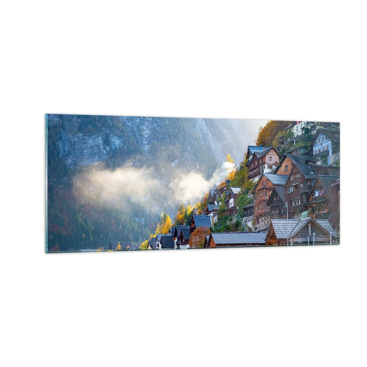 Obraz na szkle - Alpejskie klimaty - 100x40 cm