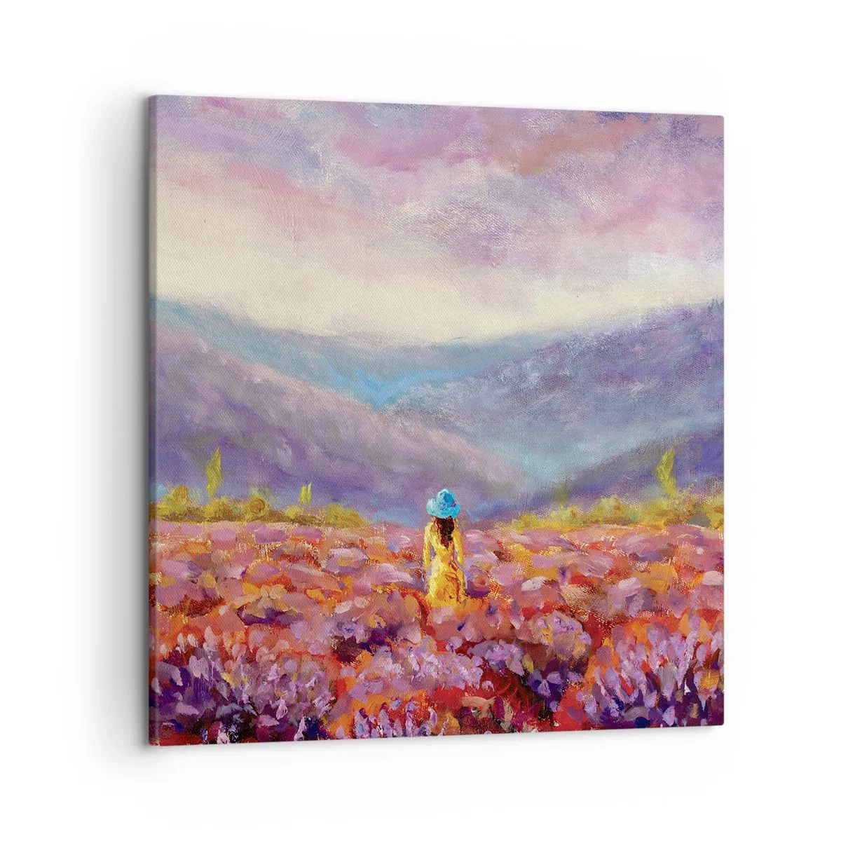 Obraz na płótnie - W lawendowym świecie - 50x50 cm