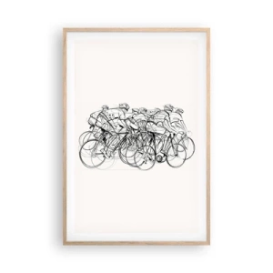 Plakat w ramie jasny dąb - Wespół w zespół - 61x91 cm