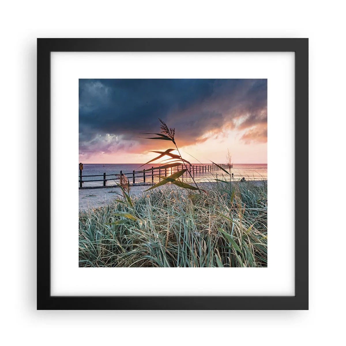 Plakat w czarnej ramie - Nie przemija z wiatrem - 30x30 cm