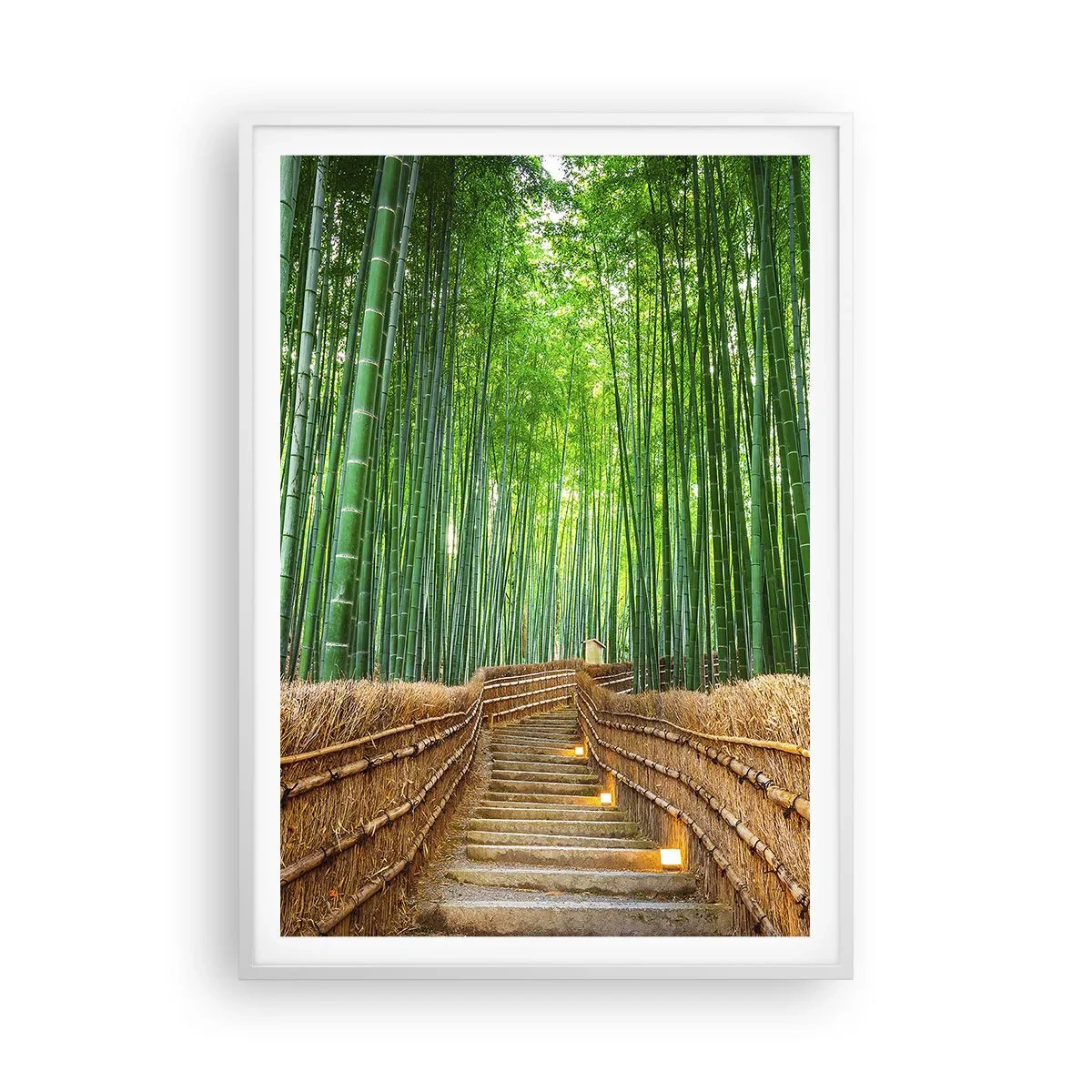 Plakat w białej ramie - Esencja azjatyckiej natury - 70x100 cm