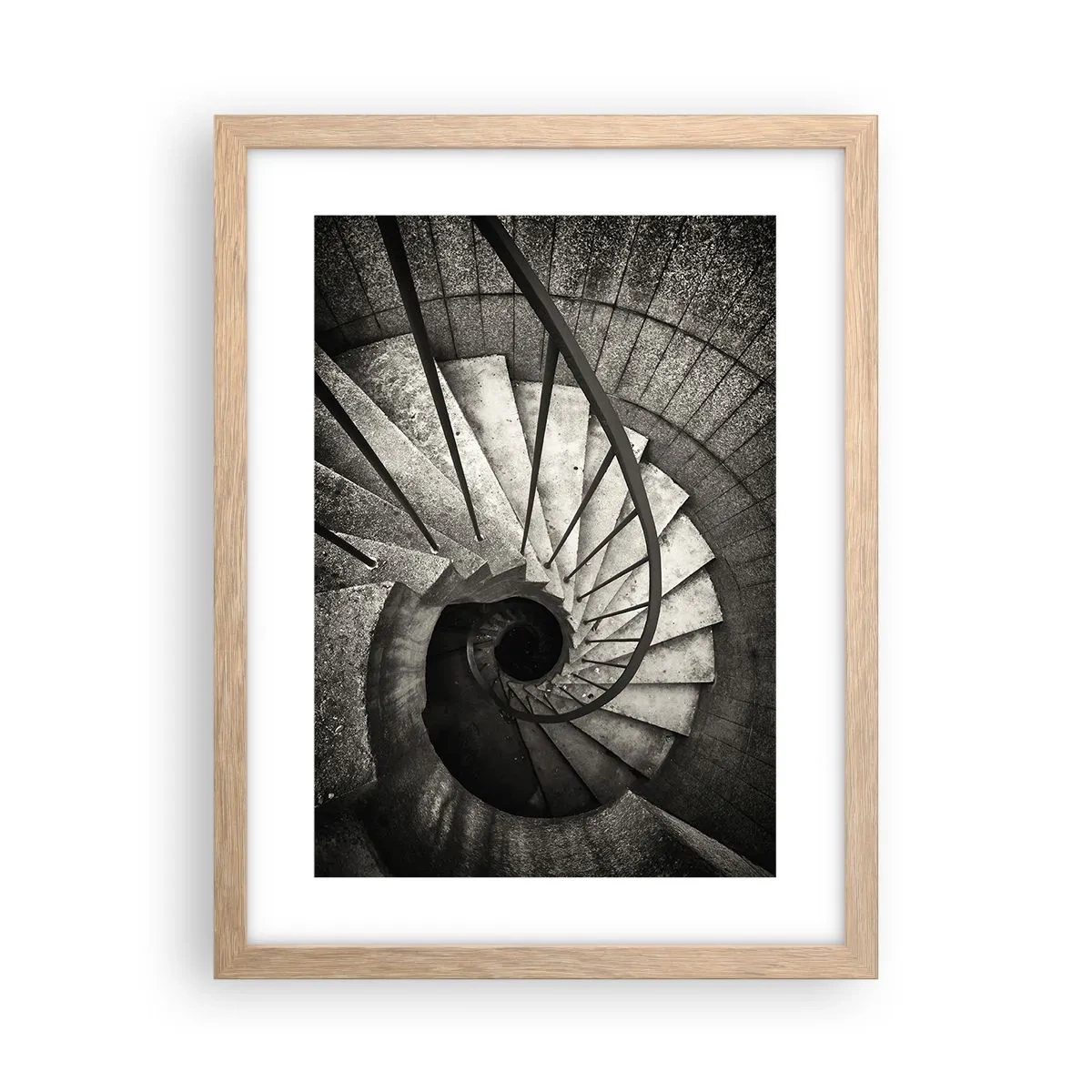 Plakat w ramie jasny dąb - Schodami w górę, schodami w dół - 30x40 cm