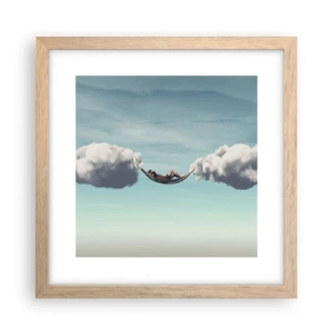 Plakat w ramie jasny dąb - Błogość chwili - 30x30 cm