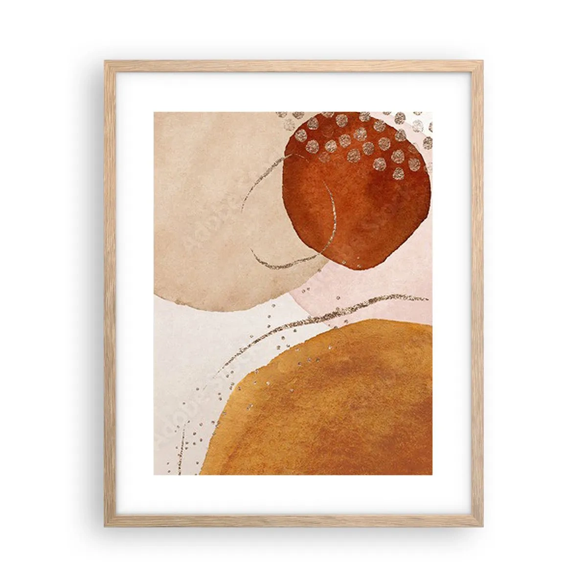 Plakat w ramie jasny dąb - Krągłość i ruch - 40x50 cm