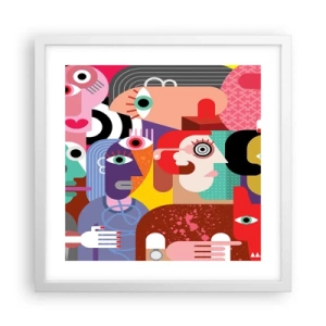 Plakat w białej ramie - My od pana Picassa - 40x40 cm