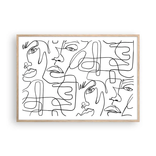 Plakat w ramie jasny dąb - W splątanych emocjach - 100x70 cm