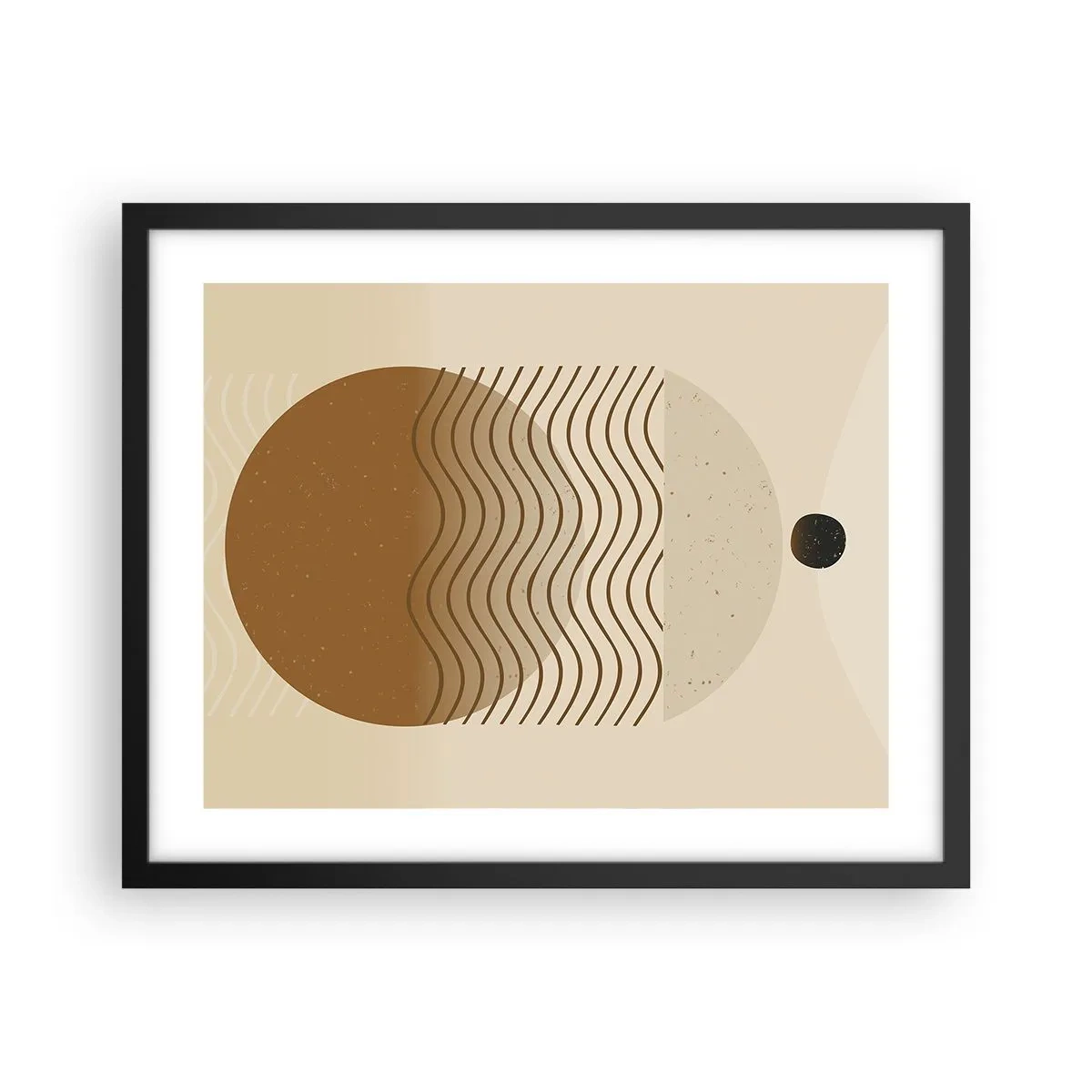 Plakat w czarnej ramie - O pochodzeniu figur geometrycznych - 50x40 cm