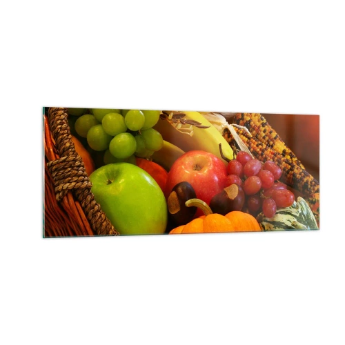 Obraz na szkle - Koszyk urodzaju - 100x40 cm