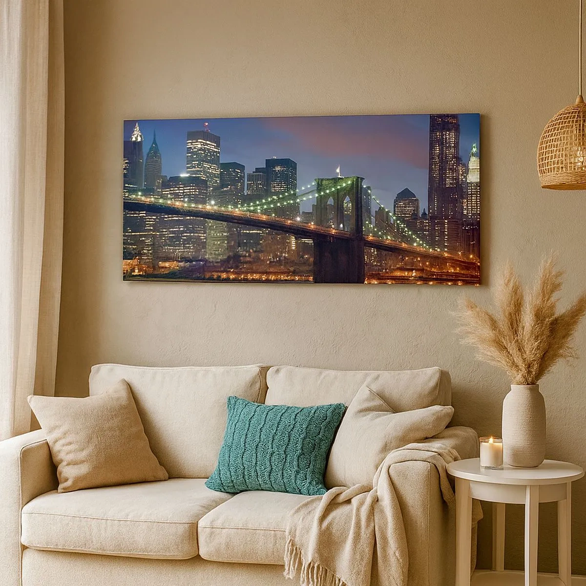 Obraz na płótnie - Rozjarzona noc - 100x40 cm