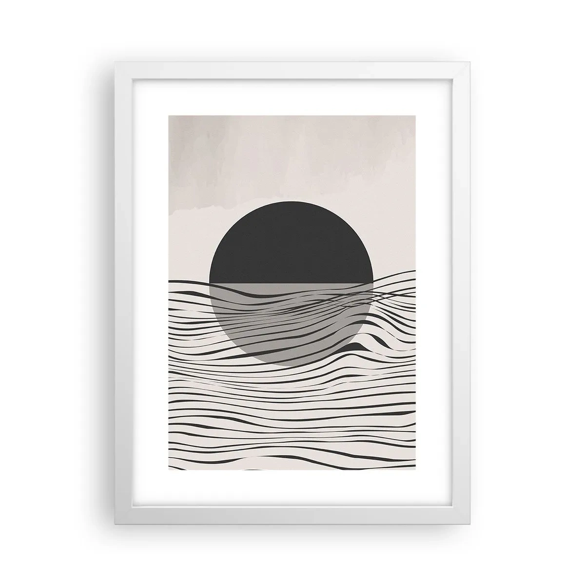 Plakat w białej ramie - Kompozycja połowiczna - 30x40 cm