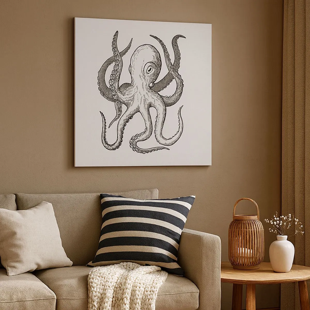 Obraz na płótnie - Tańcząca z falami - 30x30 cm