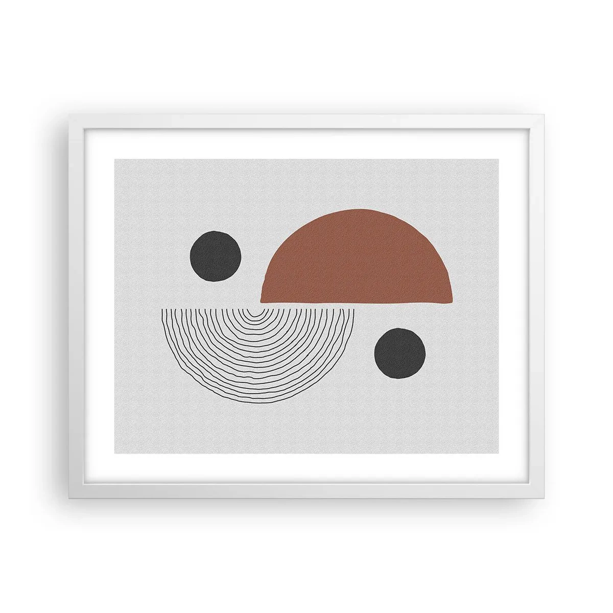 Plakat w białej ramie - Doskonałość koła - 50x40 cm
