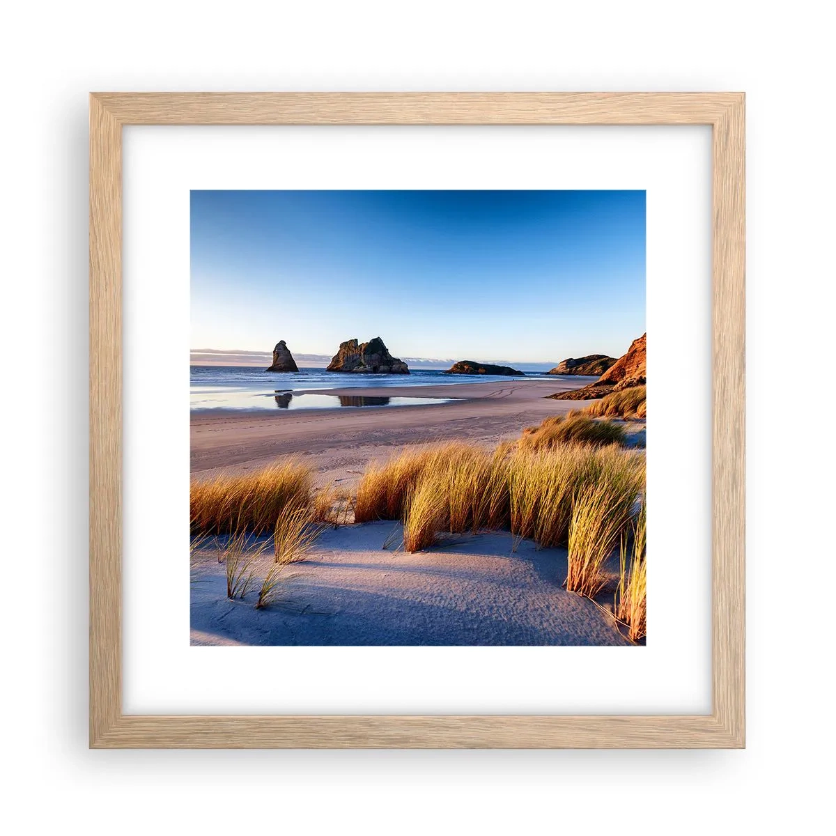 Plakat w ramie jasny dąb - Dla poszukiwaczy spokoju - 30x30 cm