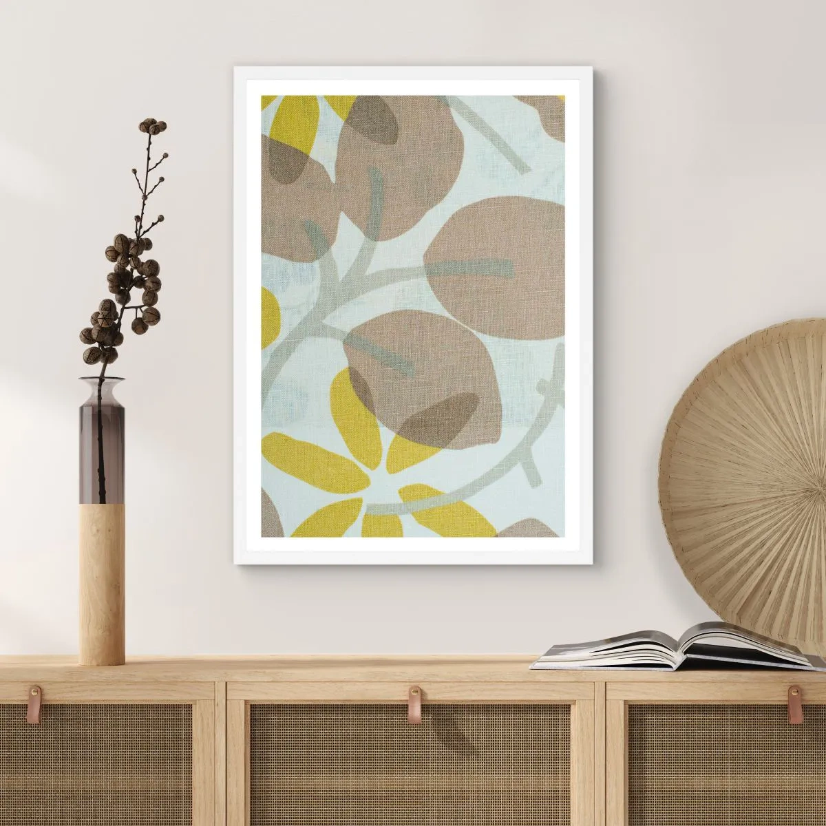 Plakat w białej ramie - Kompozycja w pełnym słońcu - 70x100 cm