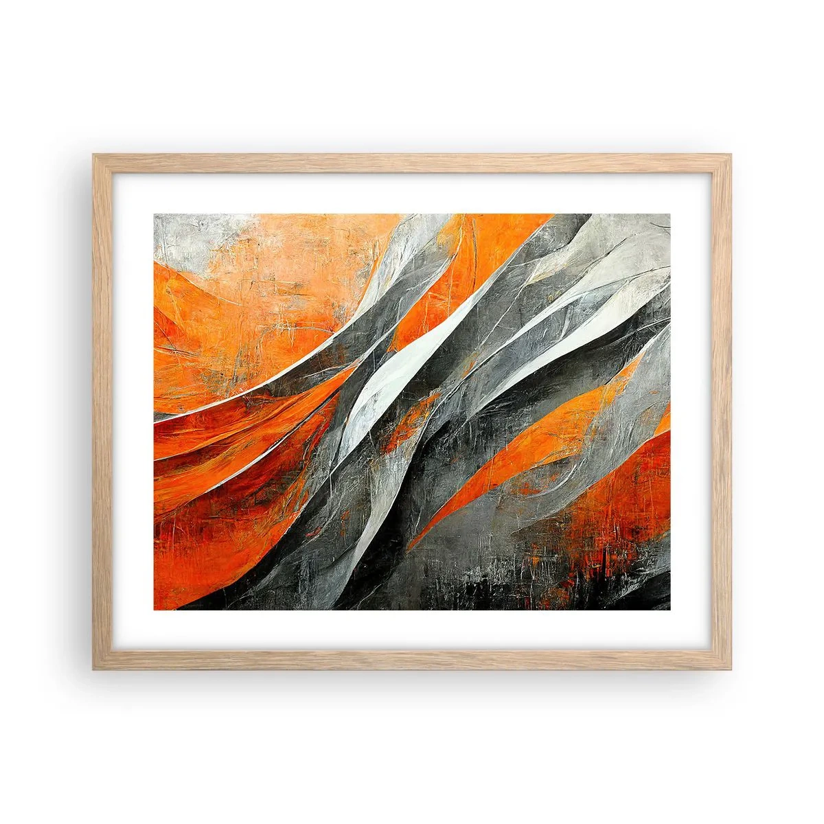 Plakat w ramie jasny dąb - Żar i chłód - 50x40 cm