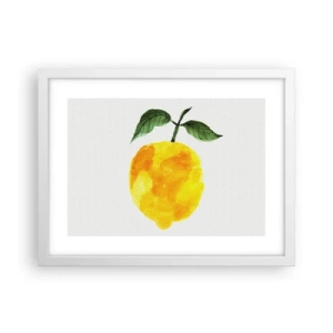 Plakat w białej ramie - Jak poznać smak słońca - 40x30 cm