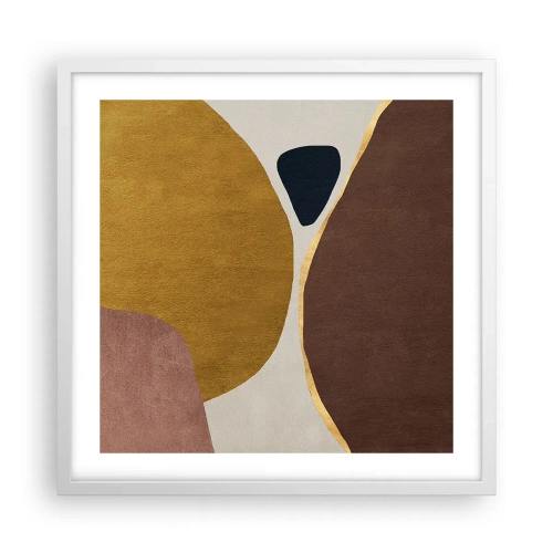Plakat w białej ramie - Abstrakcja – miejsce w przestrzeni - 50x50 cm