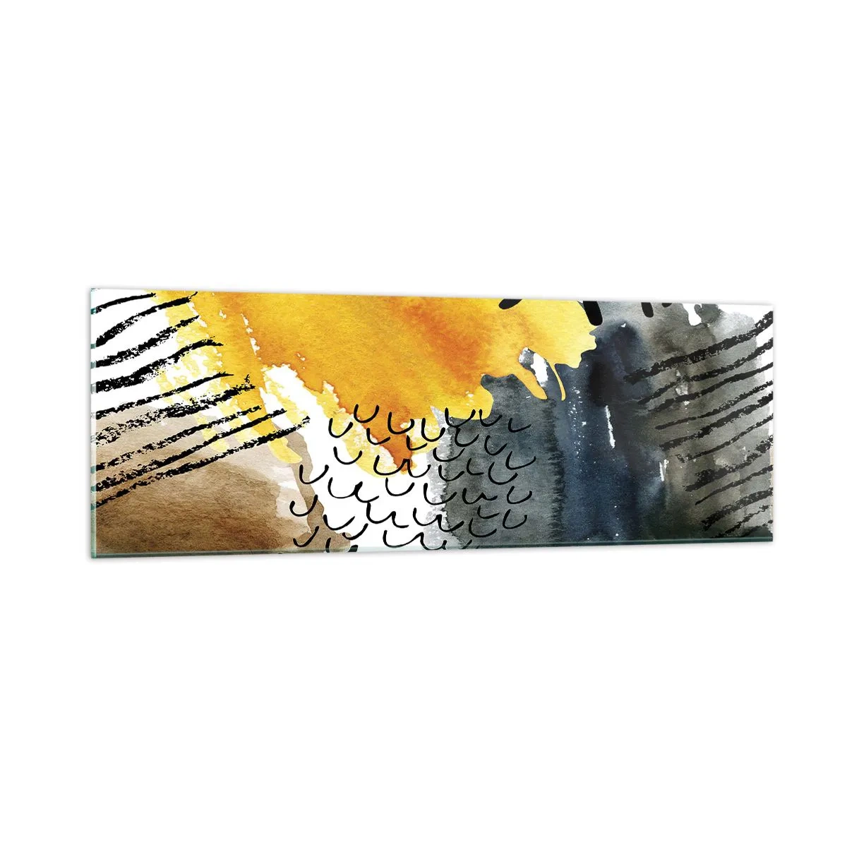 Obraz na szkle - Spotkanie żywiołów - 90x30 cm