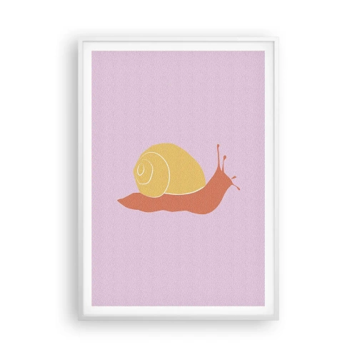 Plakat w białej ramie - Nie ma pośpiechu - 70x100 cm