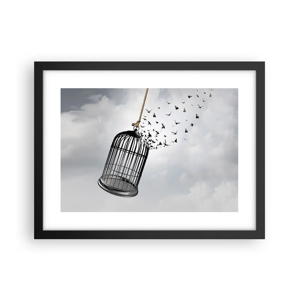 Plakat w czarnej ramie - Wiara...Nadzieja...Wolność! - 40x30 cm