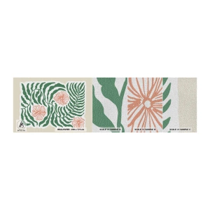 Fototapeta Próbka Premium Canvas - Rozkwitłe w zieleni - Boho, Botaniczny, Kwiaty - 100x30 cm