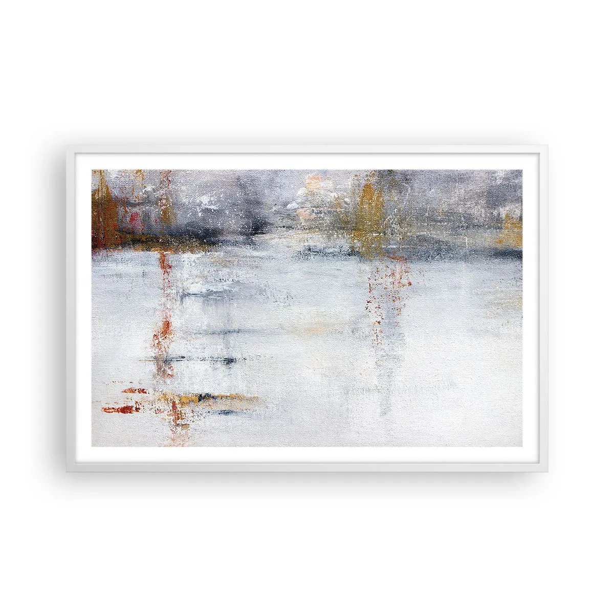 Plakat w białej ramie - Za powietrza zasłoną - 91x61 cm